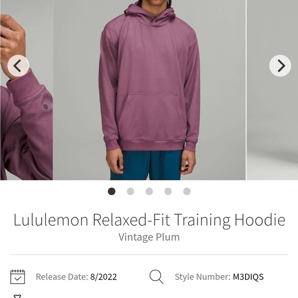 Lululemon Relaxed Fit Training Hoodie Mens Sz M Vintage Plum - Picture 1 of 7